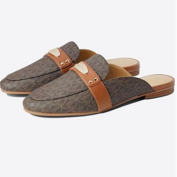 Michael Kors logo plate flat mules - Picture 1 of 9
